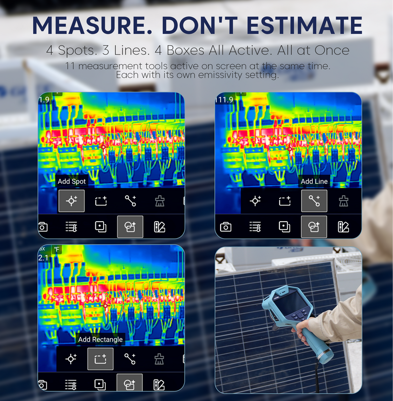 FOTRIC Ti3 thermal imaging camera capturing detailed thermal images for industrial and electrical inspections.